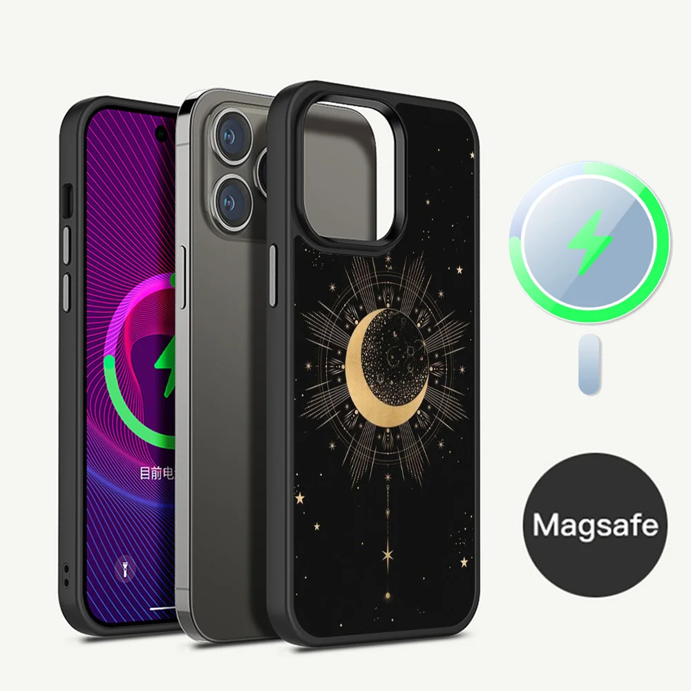 

Witches Moon Tarot Mystery Totem Phone Case Magnetic Case For iPhone 14 13 12 11 15 Pro Max Plus Mini For Magsafe Wireless Charg