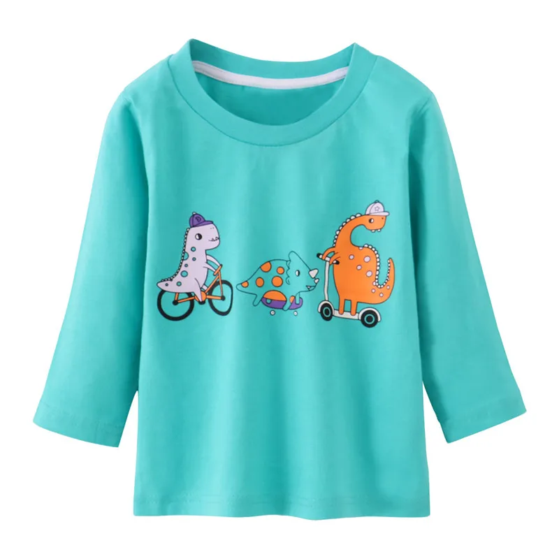 Zeebread New Autumn Spring Boys Girls T shirts With Caterpillar Embroidered Stripe Fashion Letters Kids Cotton Clothes Kids Tops