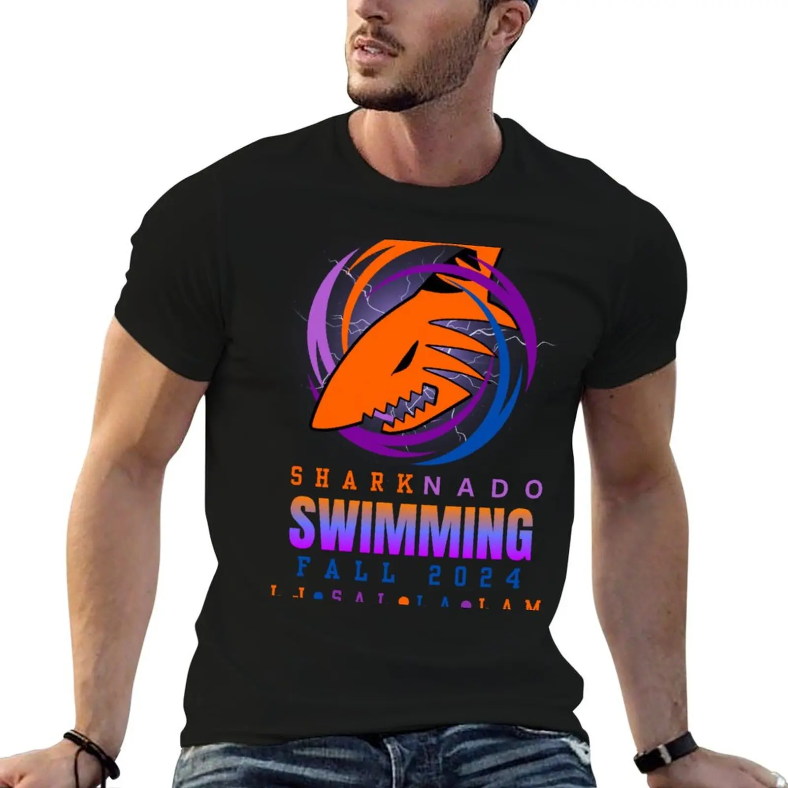 Sharknado Swimming T-Shirt sports fans quick-drying vintage mens funny t shirts