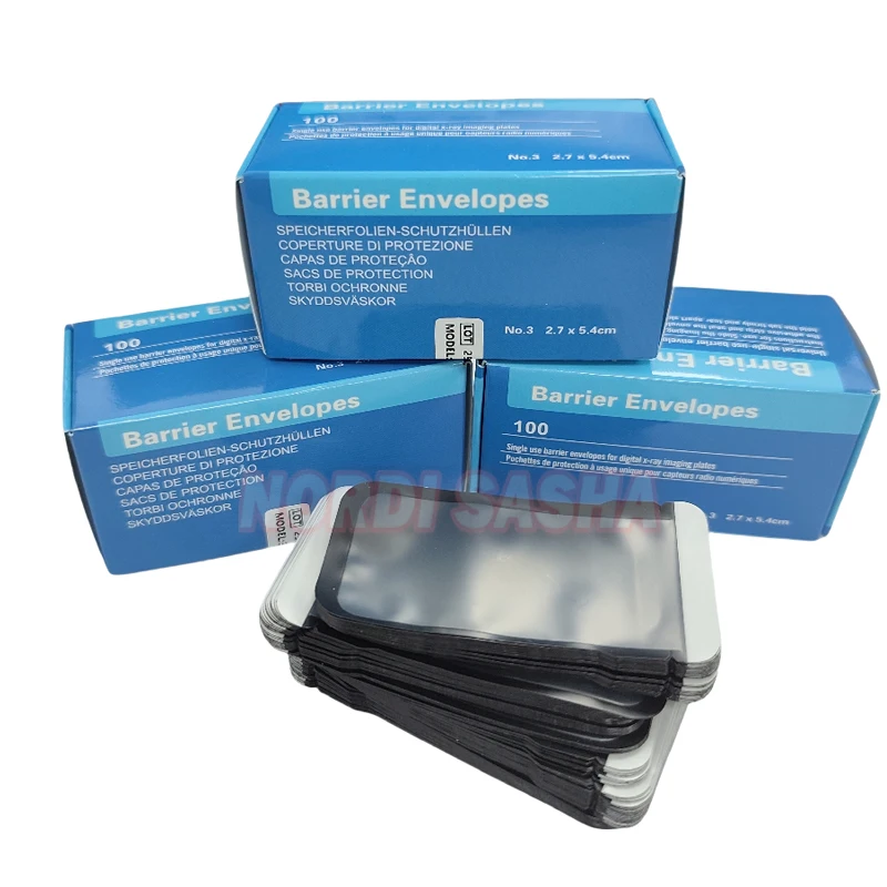 

300Pcs/Box Dental Disposable Digital X-Ray Scan X Barrier Envelopes Protective Pouch Cover Bags For Phosphor #0 #1 #2 #3
