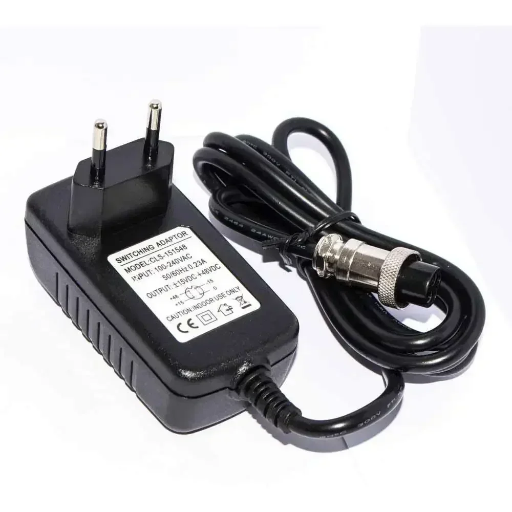 

Power Supply for Mixing Console Mixer AC Adapter 15V 230mA Universal 4-Pin Round Connector for 16 Channels 100-240V Input