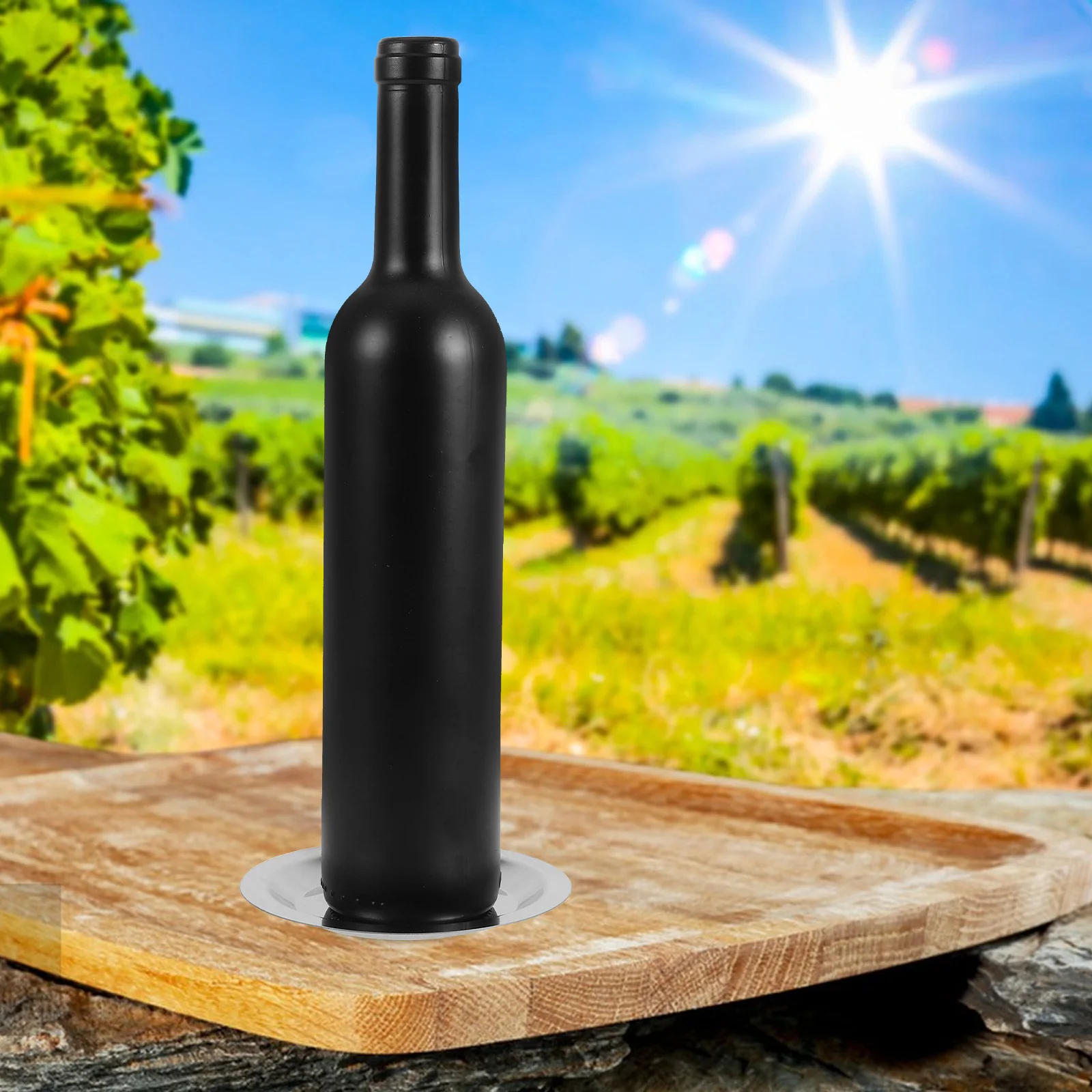 

5Pcs Wine Bottle Coaster Stainless Steel Heat Resistant Metal Wine Pads Non Slip Table Protector for Home Dining Coffee