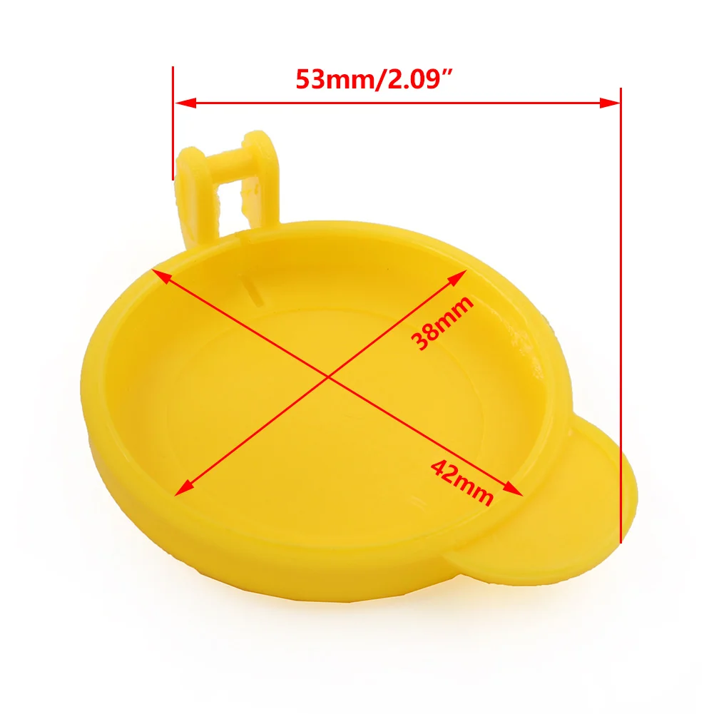 1Pcs Yellow Car Windshield Wiper Washer Fluid Reservoir Cover 1488251 Water Tank Bottle Cap For Ford Fiesta MK6 Fusion Figo EC