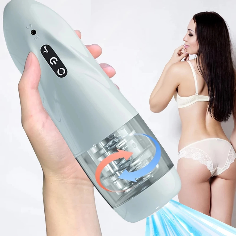 

Automatic Rotation Masturbator Cup Silicone Vagina Oral Blowjob Sex Machines Pocket Pussy Adult Toys for Men Masturbation Cup