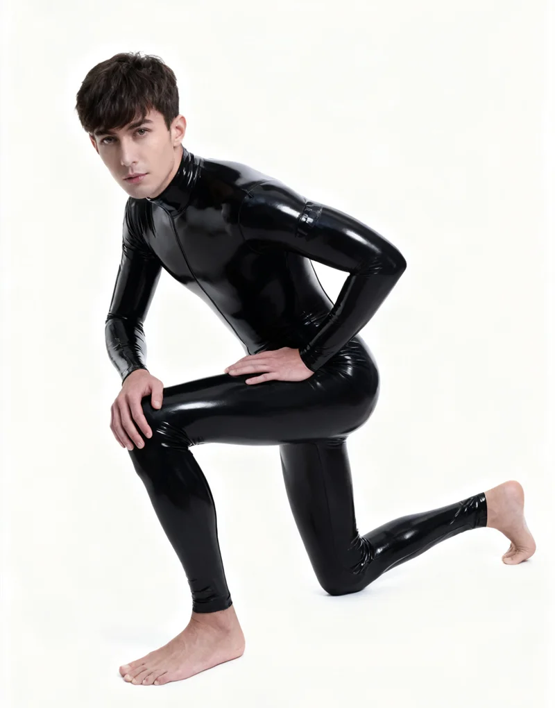 

Latex Fashion Catsuit Cosplay Tight Suit Halloween Costume Uniform Sexy Body Suit