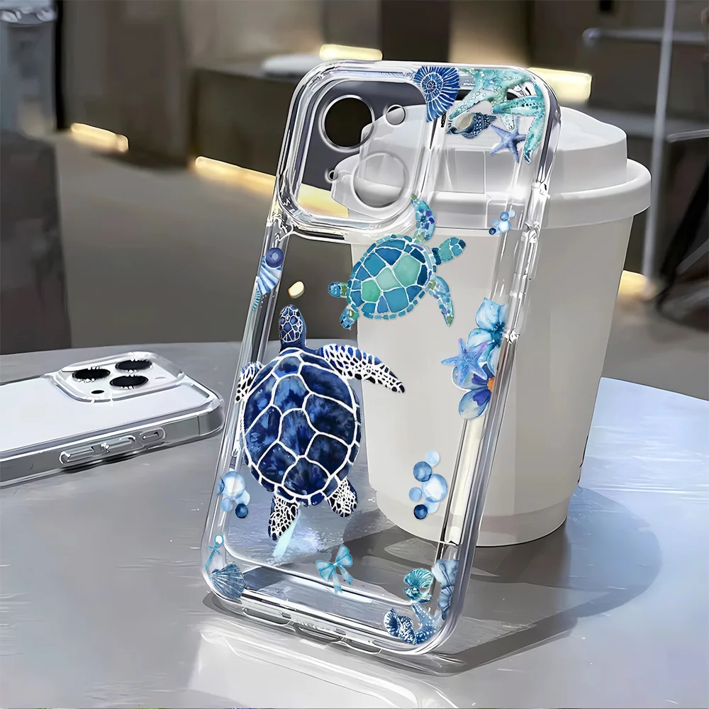 Niedliche schildkröte stoßfeste Handyhülle für iPhone 15 Hüllen iPhone 16 Pro Max 14 13 12 11 XS X XR 7 8 Plus Cover