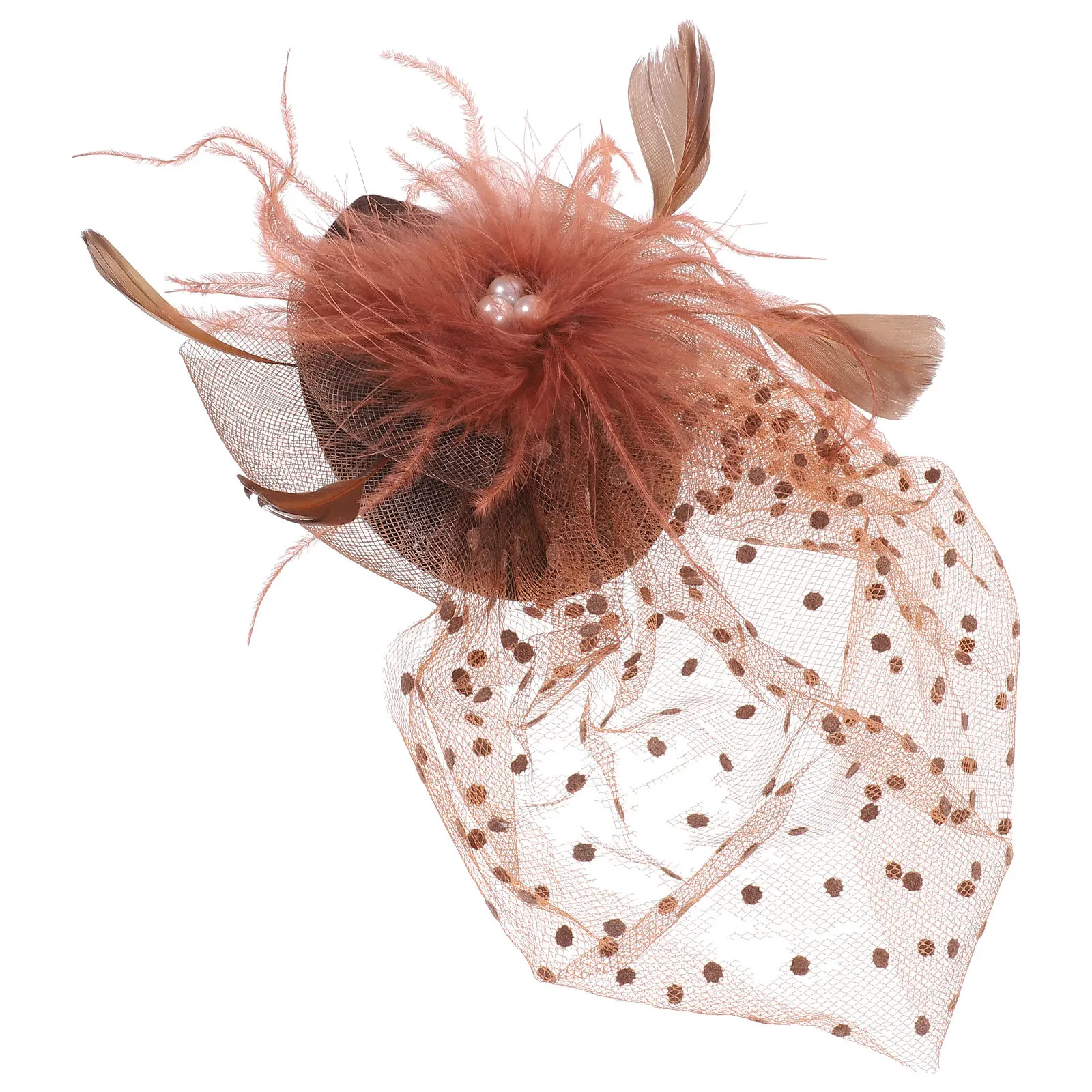 

Женский фасцинатор из сетки для свадьбы, банкета, чаепития, легкий и изящный головной убор, аксессуар для волос, сетчатая шляпка-фасцинатор