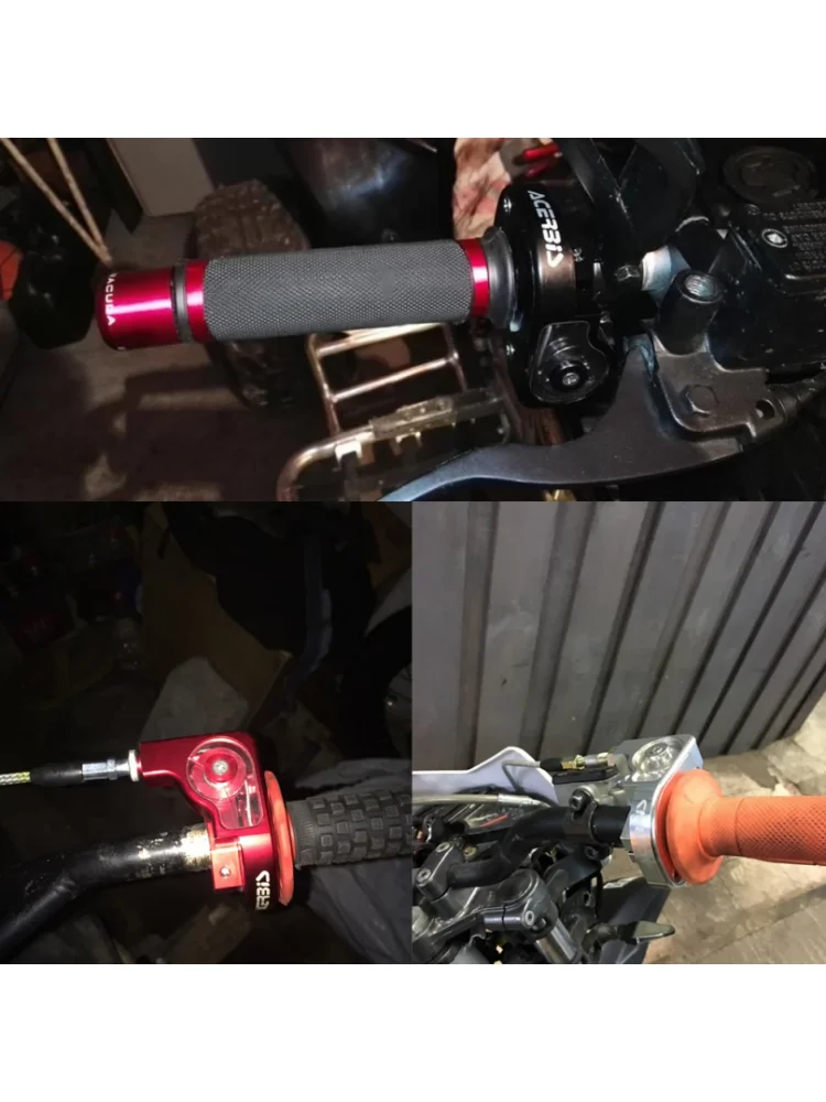 AliExpress NONE ZS Racing 22mm CNC Aluminum Acerbs Throttle Grip Quick Twister + Throttle Cable CRF50 70 110 IRBIS 125 250 Dirt Bike Motorcycle