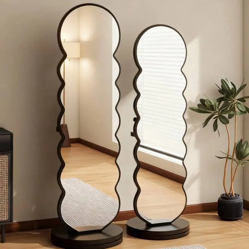 مرايا للفتيات الاسكندنافية لكامل الجسم، مرآة مكياج فاخرة كبيرة الحجم، ديكور فاخر وحديث، أثاث منزلي من Miroir Sur Pied