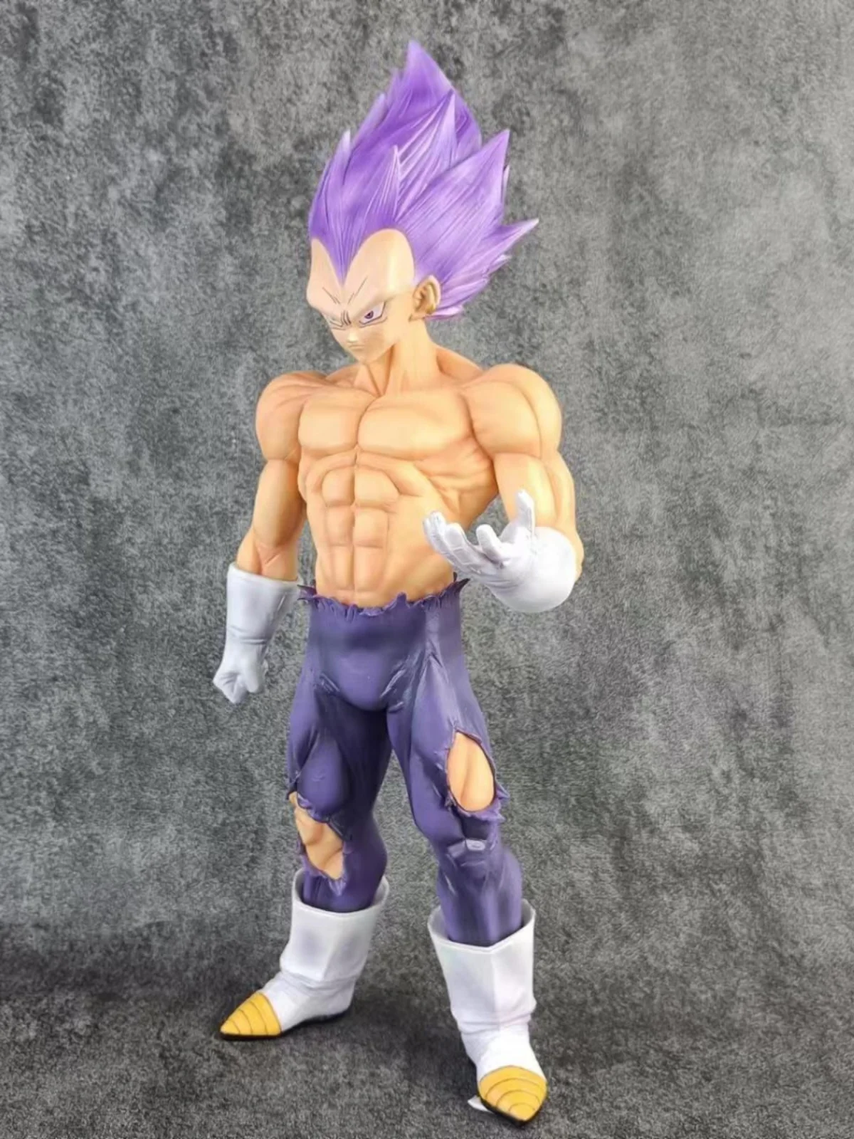 ドラゴンボールのアクションフィギュア,gkコレクションモデル,パープルヘア,イエロー,ベジータ,ギフト,30cm