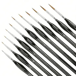 11/22pcs Fine Detail Paint Brush Set - Sturdy & Precise Miniature Brushes - Ideal for Warhammer 40k, Model & Art Painting