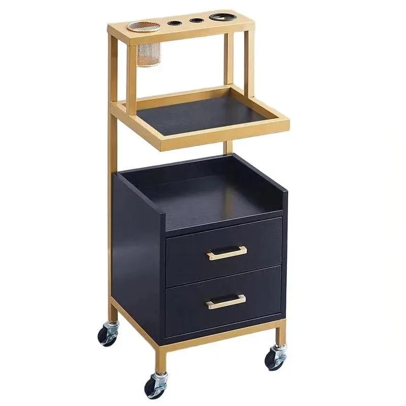 Portable Salon Trolley Installation Free Storage Cabinet Hair Beauty Equipment Rolling Cart Mobile Barber Nail Spa