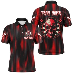Fashion Darts Graphic Polo Shirt Custom Name Team Name Personalization 3D Printed T-Shirts Loose Breathable Mens Sports Tees