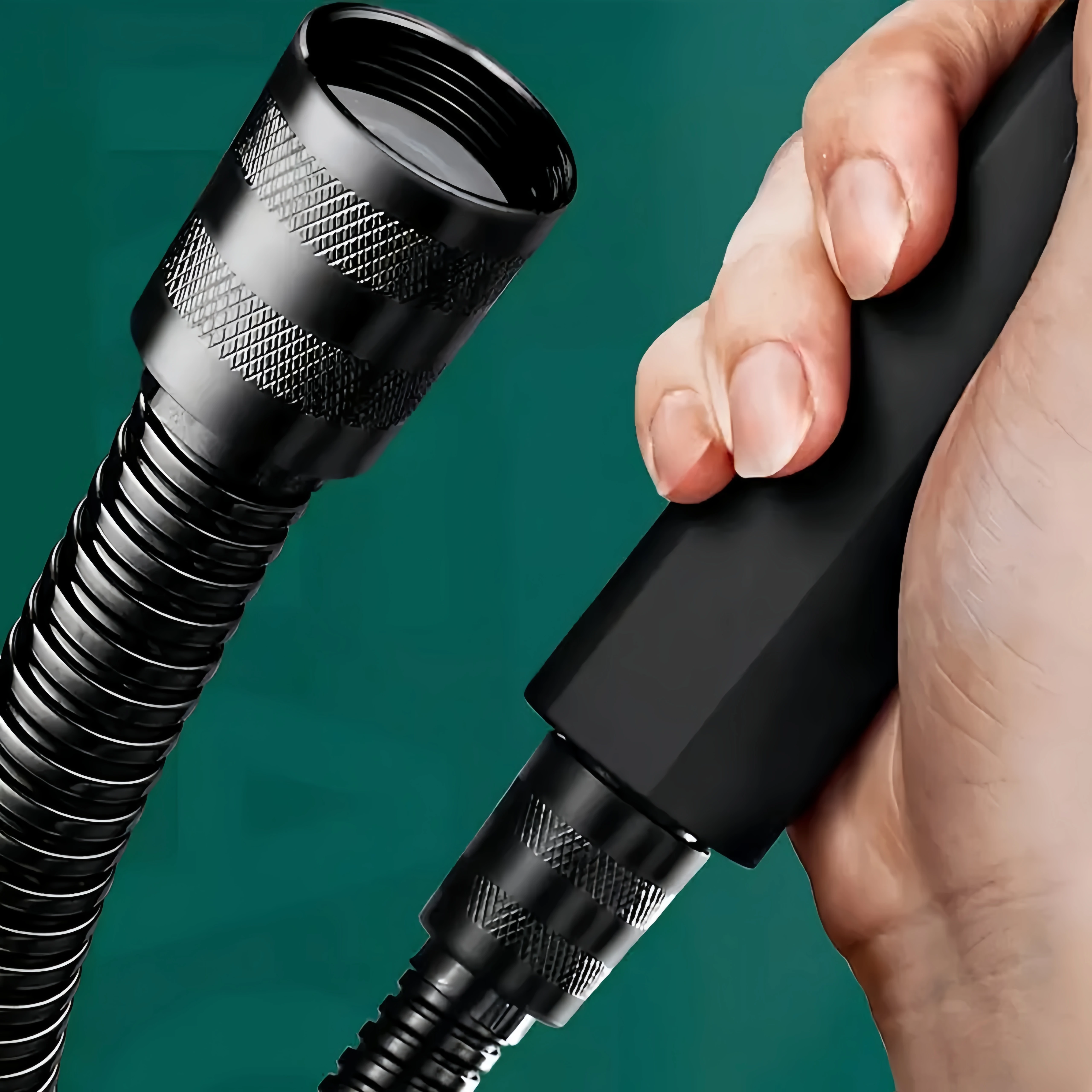 1pc Black Stainless Steel Shower Hose, Universal G 1/2\