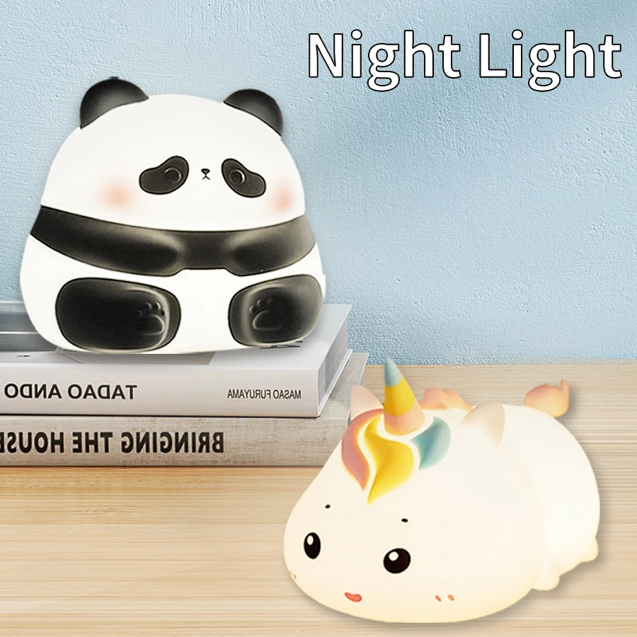 

Cute Cartoon Night Light Sleeping Companion Ornaments For Children Students Birthday Gifts Creative Bedroom Bedside Decor