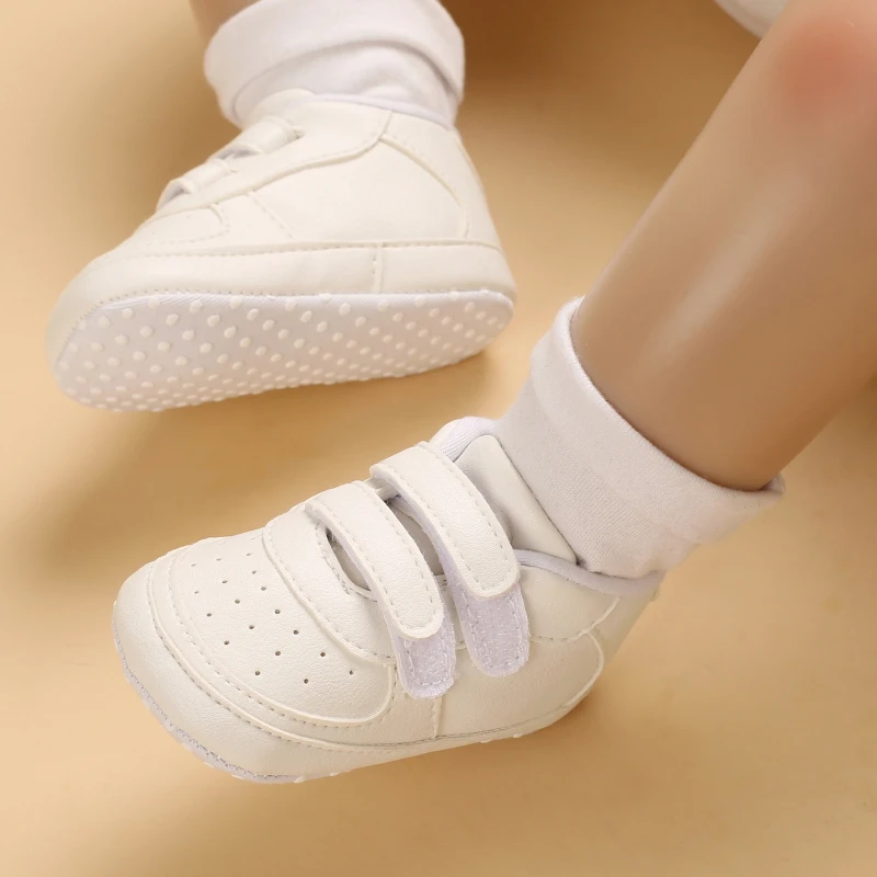 Boys and Girls, Baby Shoes White Themed Casual Sports First Walker Bed Shoes Comfort Soft Sole Toddler Shoes Baby Shower Shoes