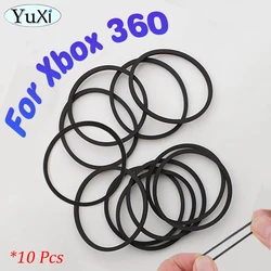 10cs DVD Disk Drive Rubber Belts For Xbox 360 Microsoft Stuck Disc Tray Black Rubber Rings Replacement Accessories