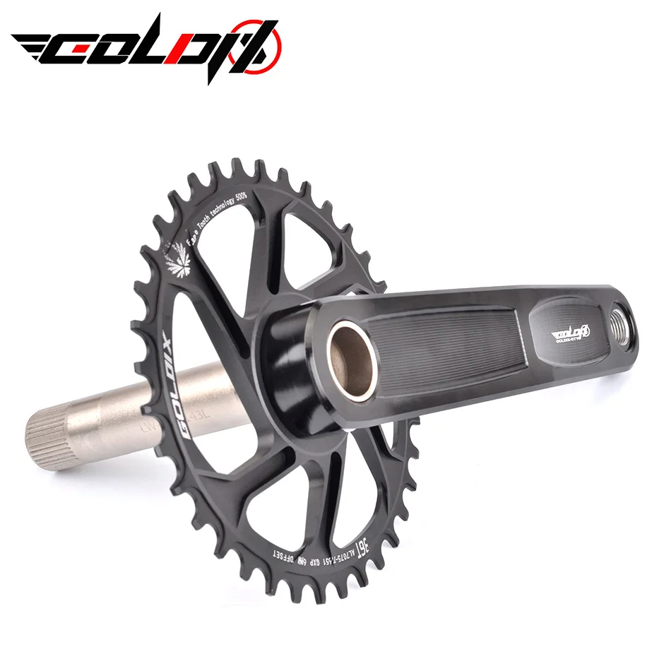 GOLDIX MTB Crankset CNC 170/175mm Bicycle MTB Crank 0/3/6degrees 30T 32T 34T 36T 38T Chainring Crown BB68/86 for Shimano SRAM