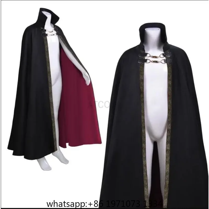 Disfraz de Vampiro para Adultos, Capa de Drácula, Diablo, Bruja, Cosplay Medieval, Gótico, Steampunk, Capa de la Muerte con Cadena de Metal