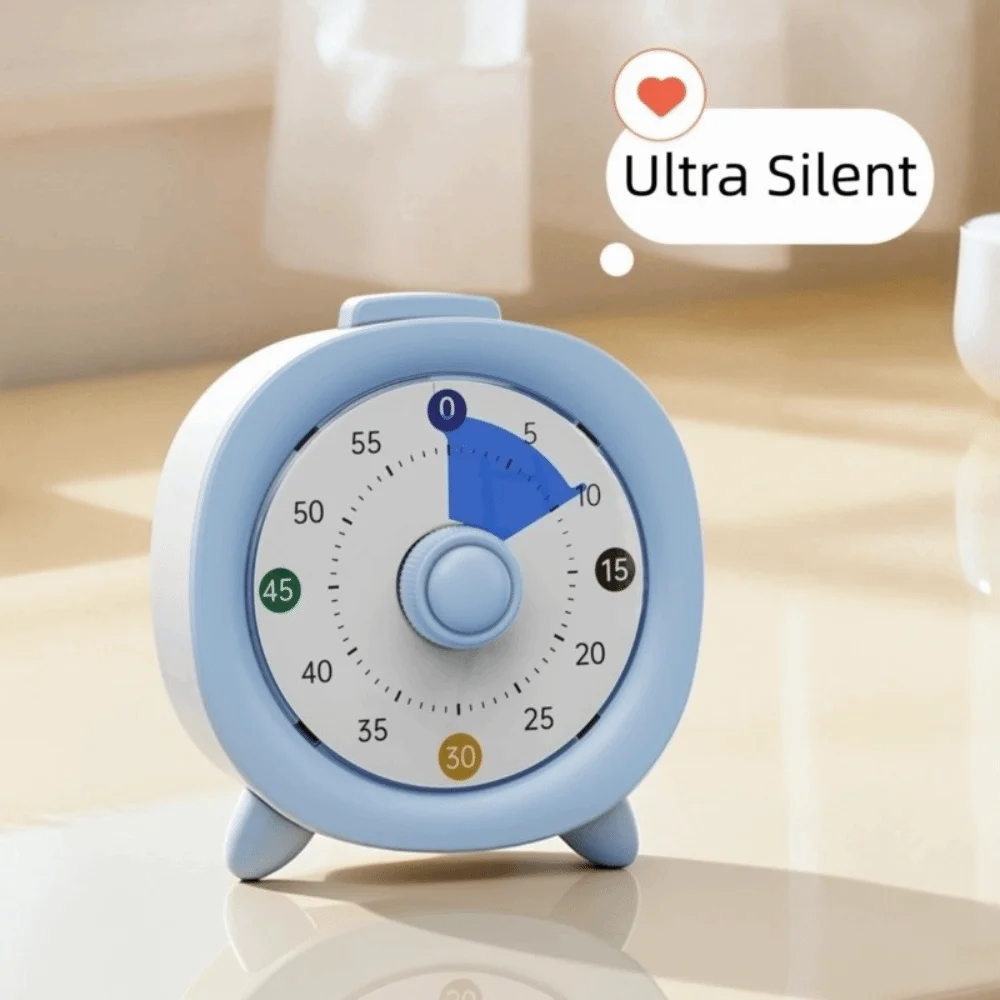 

60 Minutes Visual Timer Round/Square Ultra Silent Countdown Alarm Clock Visualization Self-discipline Kitchen Timer