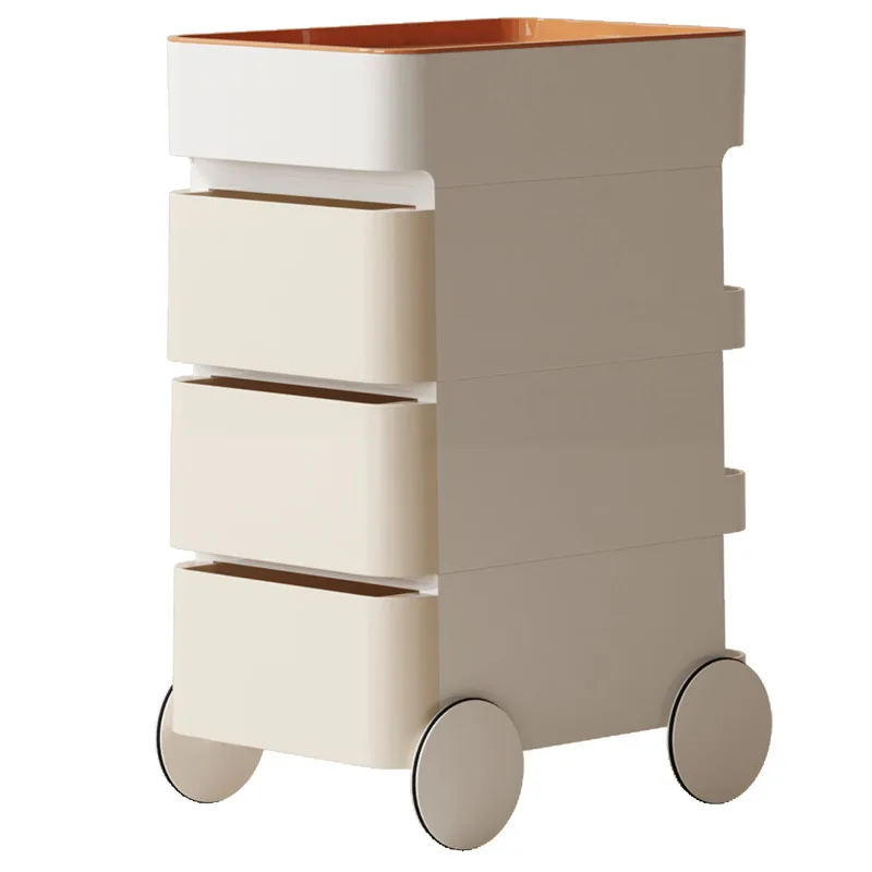

Creative bedside table Modern simple movable cart storage cabinet