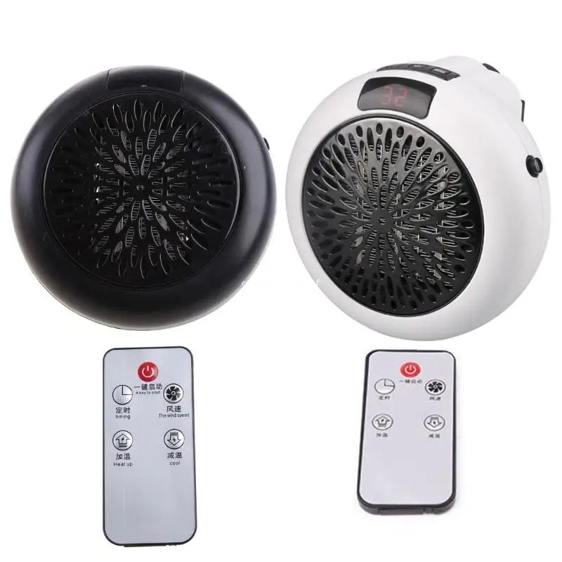 Portable Electric Heater Plug in Wall Heater Room Heating Stove Home Radiator Dropship