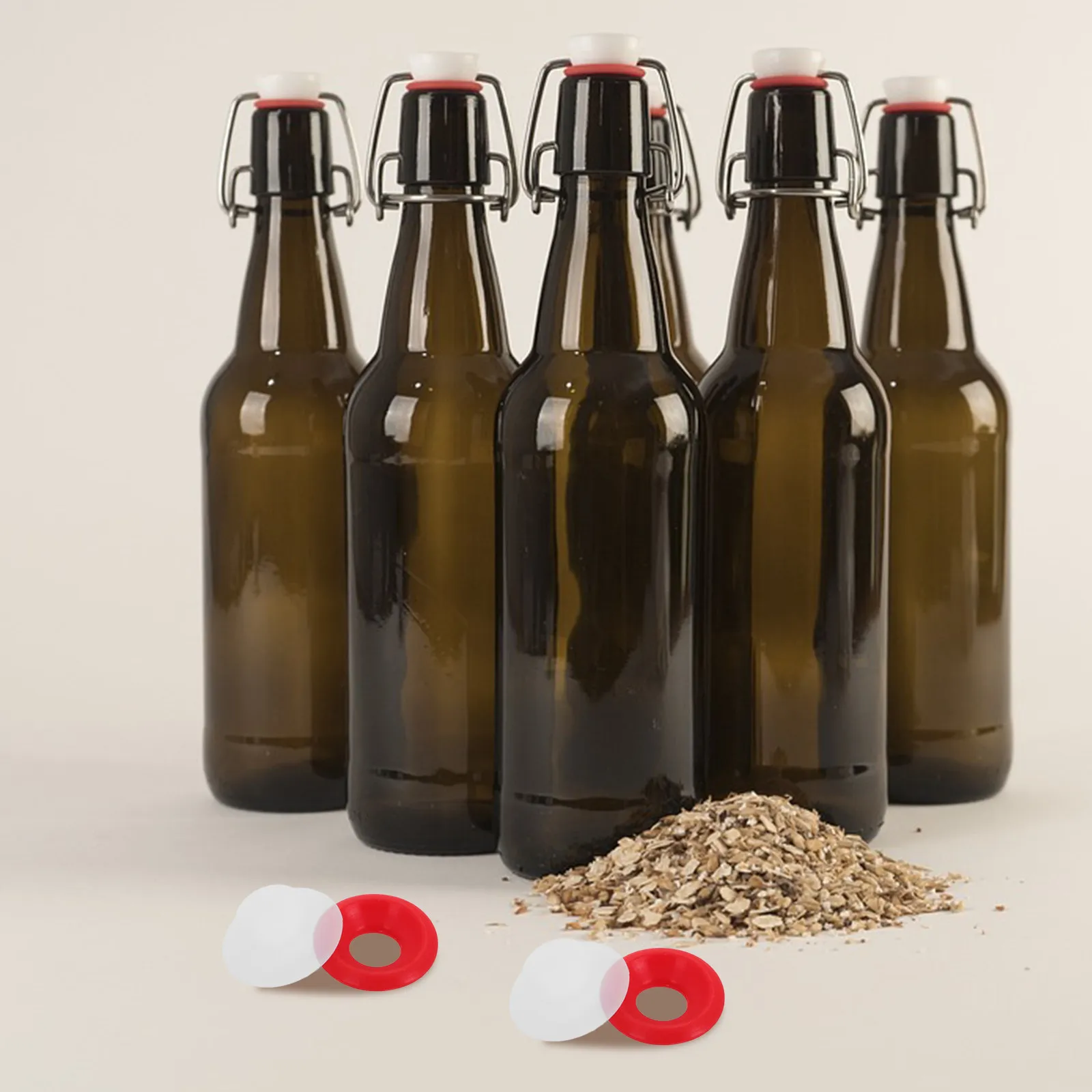 

20 Pcs Glass Bottle Sealer Juice Gaskets Hat Shaped Swing Top Washers Canning Jar