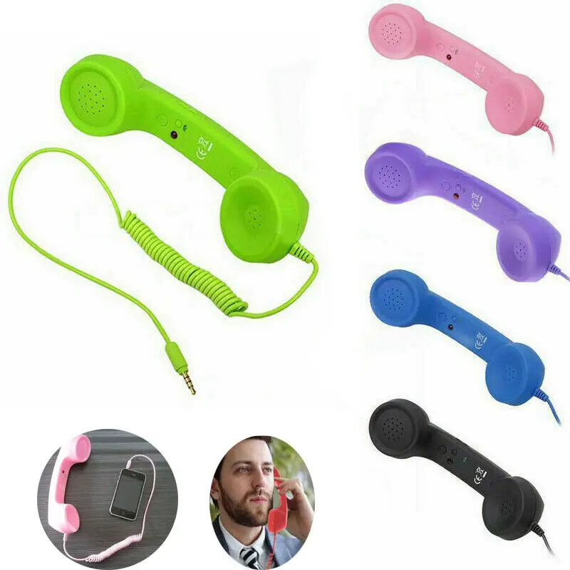 Tool Parts Classic retro 3.5 mm Comfort telephone Handset Mini Mic Speaker Phone Call Receiver For Iphone Samsung Huawei