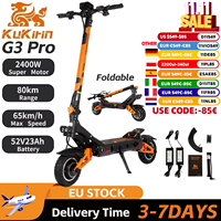 KuKirin G3 Pro Electric Scooter 2400W Motor 52V23Ah Battery Dual Shock Absorbers Aldult E-Scooter 10Inch Tires 65Km/h Max Speed