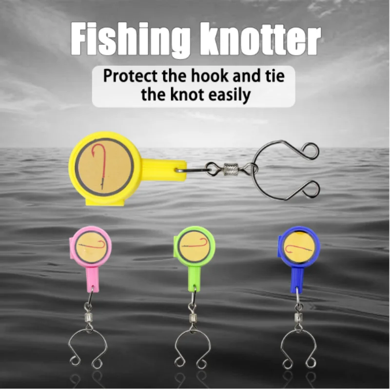 

ISURE MARINE 2Pcs Multi Functional Fish Hook Knotting Device Fishing Quick Hook Binding Device Outdoor Fishing Supplies