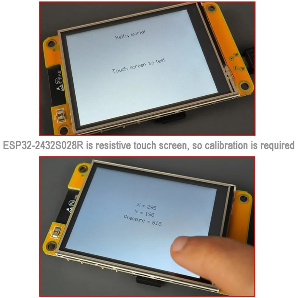 Imagem -06 - Placa Resistive do Desenvolvimento do Módulo do Tft Lcd do Écran Sensível Caixa Acrílica Exposição Ili9341 do Esp322432s028r Esp32 Esp-wroom32 28