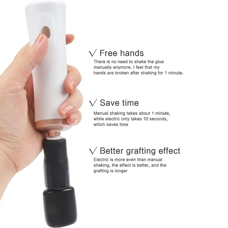 Usb Charge Eyelash Glue Shaker Machine for Nail Polish Tattoo Ink Pigment Liquid Electric Shaking Wake-Up Device Lash Extension