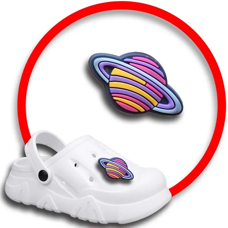 Astronauta ciondoli per scarpe per Crocs sandali donna zoccoli spille decorazioni per scarpe accessori uomo distintivi ragazzi ragazze bambini scarpe accessori