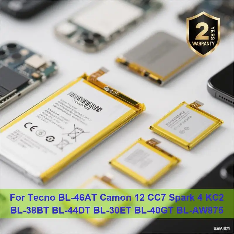 

Battery For Tecno BL-46AT Camon 12 CC7 Spark 4 KC2 BL-38BT BL-44DT BL-30ET BL-40GT BL-AW875
