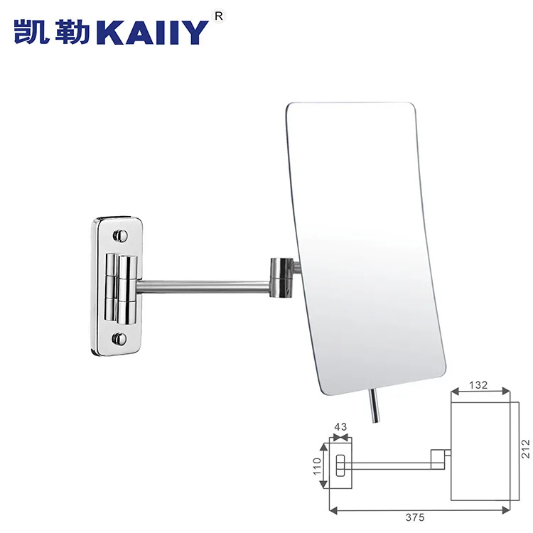 Hxl bathroom all-copper magnifying single-sided vanity folding extendable mirror