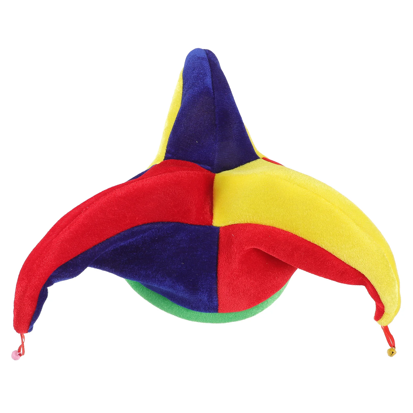 

Bright 3 Point Funny Clown Hat Stiff Backed Fabric Ideal for Halloween Costume Party Stage Show Circus Carnival Mardi Gras