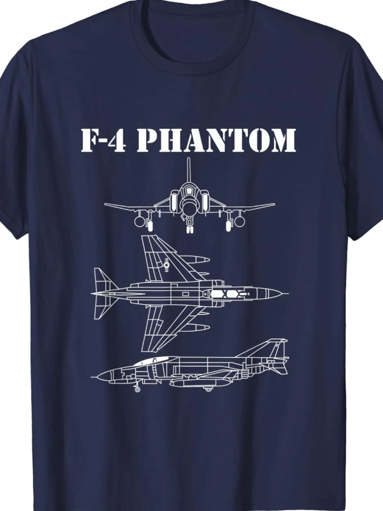 F-4 Phantom Fighter Jet Airplane Pilot Military Men T-Shirt Short Sleeve Casual 100% Cotton O-Neck T Shirt