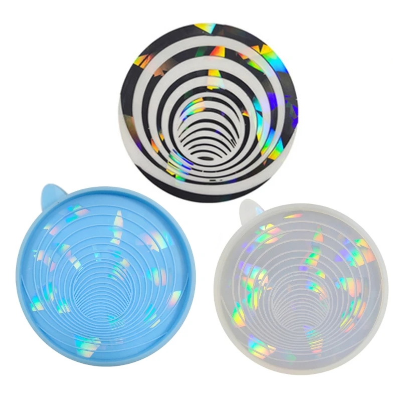 Round Coaster   Light and Shadow Cup Pad Decoration Molds