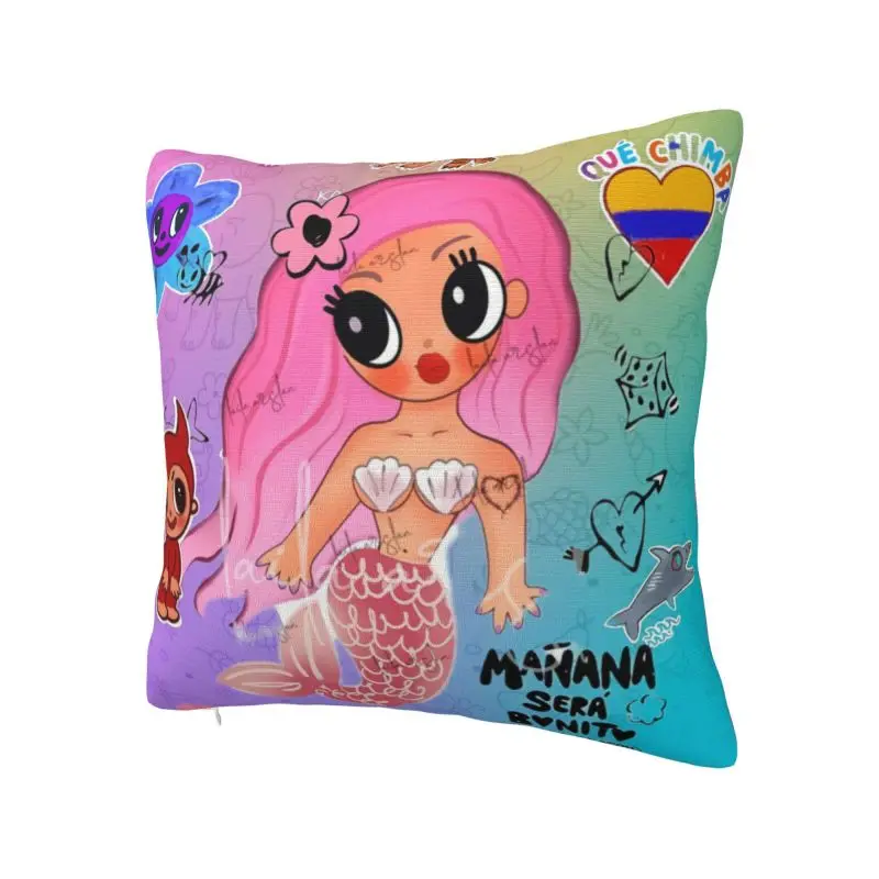 Reggaeton Music Manana Sera Bonito Karol G Cushion Cover 66x66 cm Polyester Throw Pillow Case For Sofa Car Bedding Pillowcase