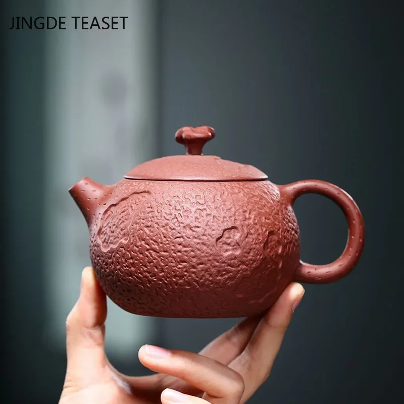 

Authentic Yixing tea pots Purple Clay Xishi Teapot beauty kettle Raw ore Handmade Teaware Chinese Tea Ceremony Gifts 310ml