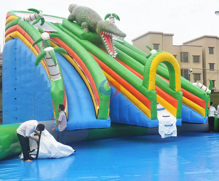 outdoor mobile commercial jungle themed inflatable water pool park for sale