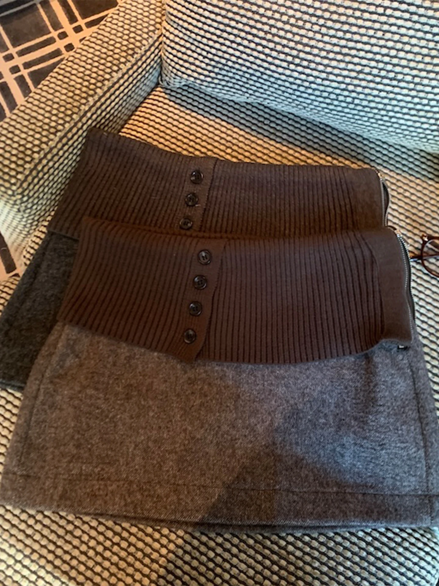 

Ретро-юбка в стиле пэчворк, вязаная, повседневная, женская, зимняя, новая модная, универсальная, средней длины, с заниженной талией