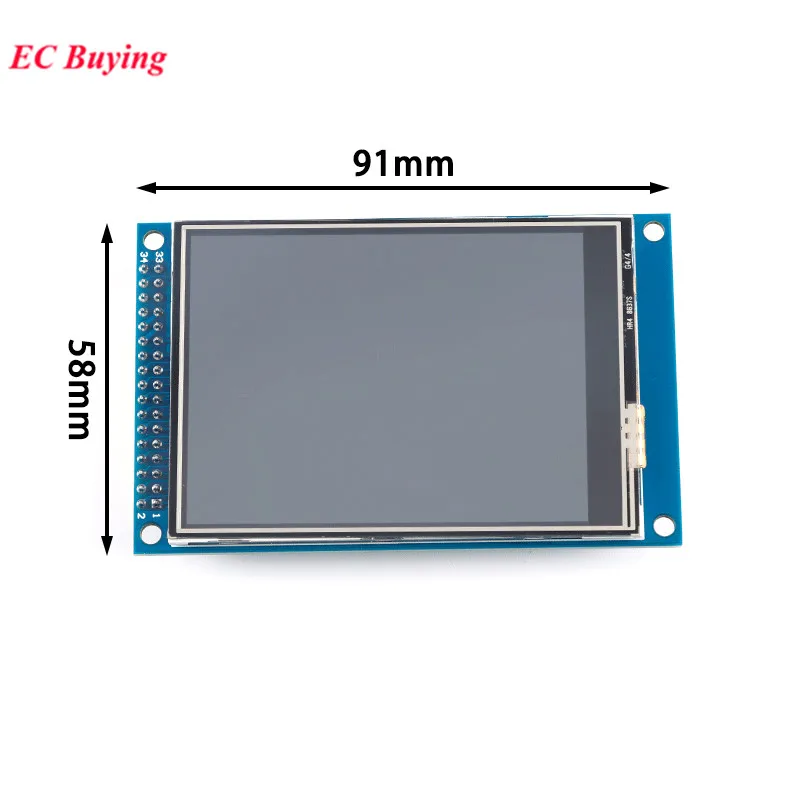 3.2 Polegada 3.2 ''Cor TFT LCD Módulo de Tela de Toque HD 320X240 ILI9341 8Bit/16Bit Interface Paralela Compatível Atomic 34P
