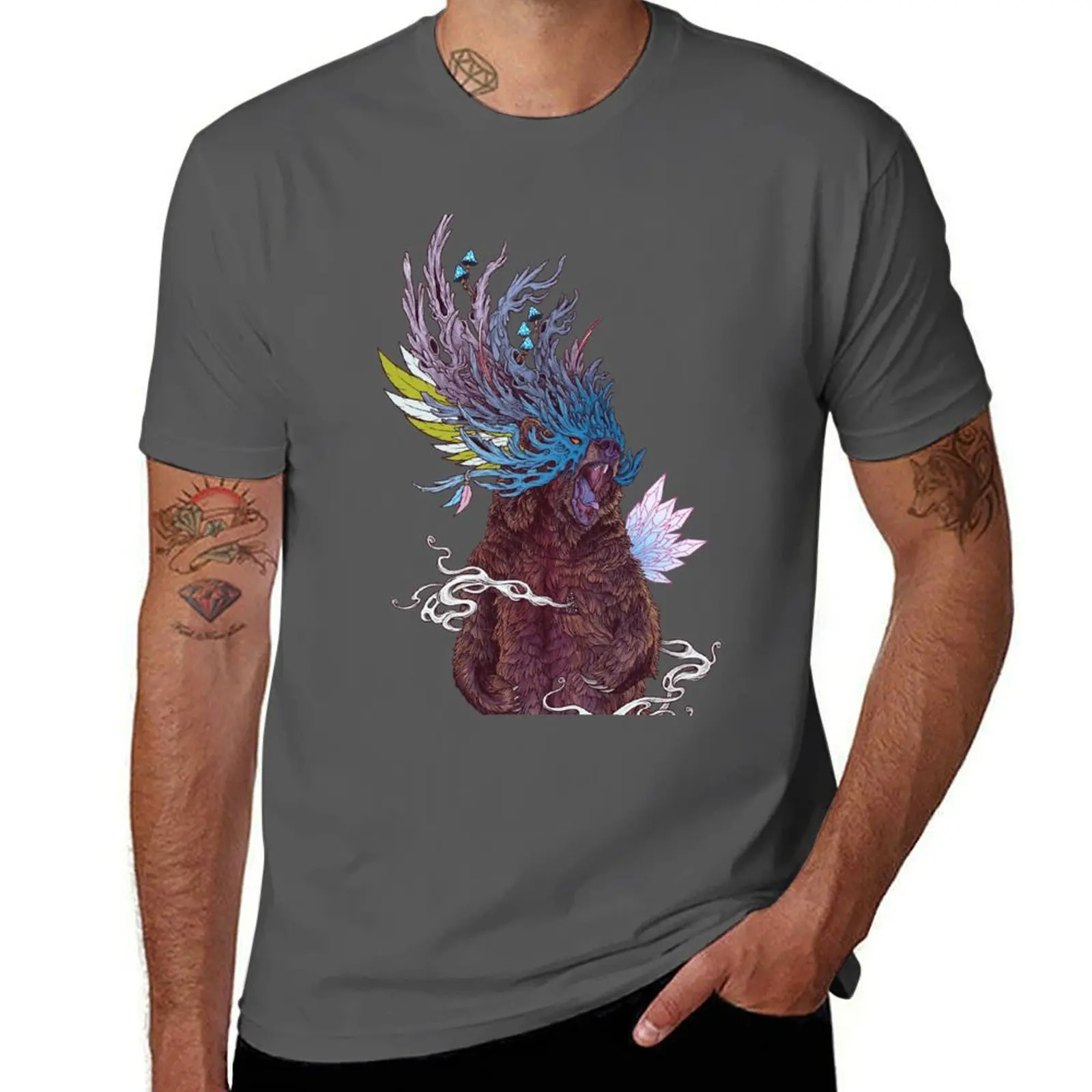 

(Bear) Spirit Journeying T-Shirt Casual Fashion Print Tee Top
