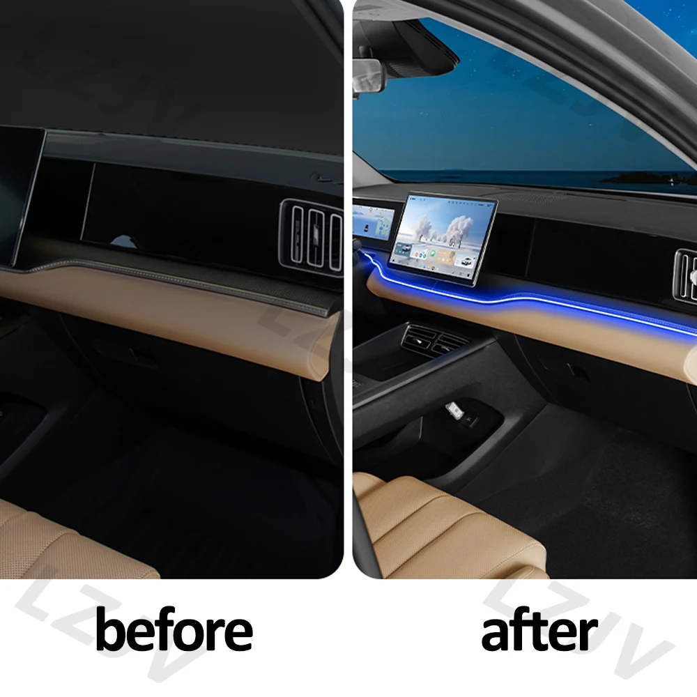 New For 2020-2025 BYD Song Pro DM-i Atmosphere Lamp Central Control LED 64 Color Atmosphere Lamp No Wiring USB Lossless Installa