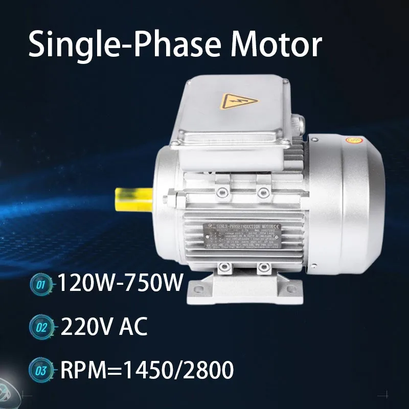 

MYSN Single Phase AC 220v Electric Motor Aluminum Shell Motor Pure Copper Winding Motor Single-phase Asynchronous Motor