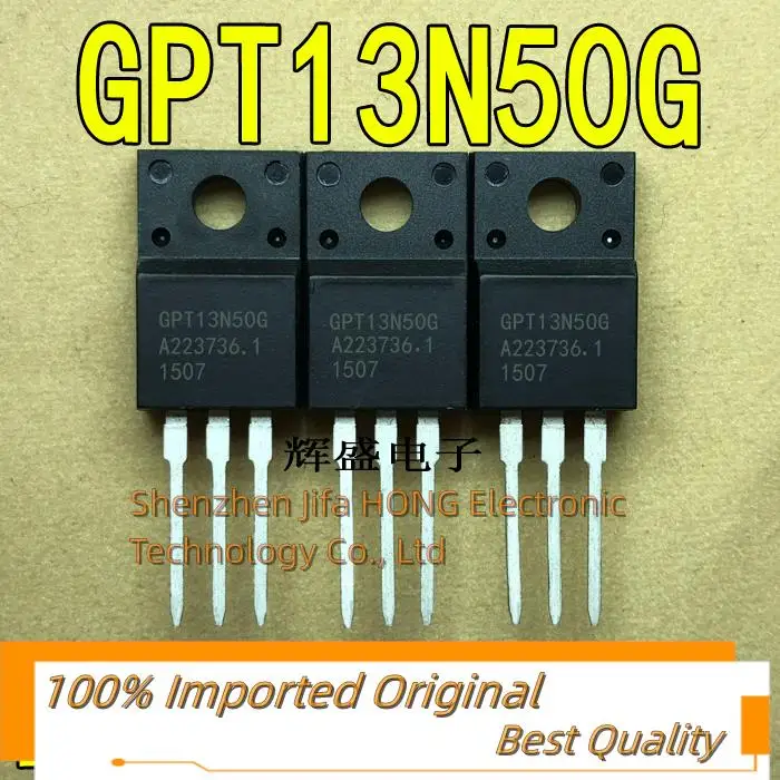 10PCS/Lot GPT13N50  GPT13N50G TO-220F 500V 13A  MOSFET  Best Quality