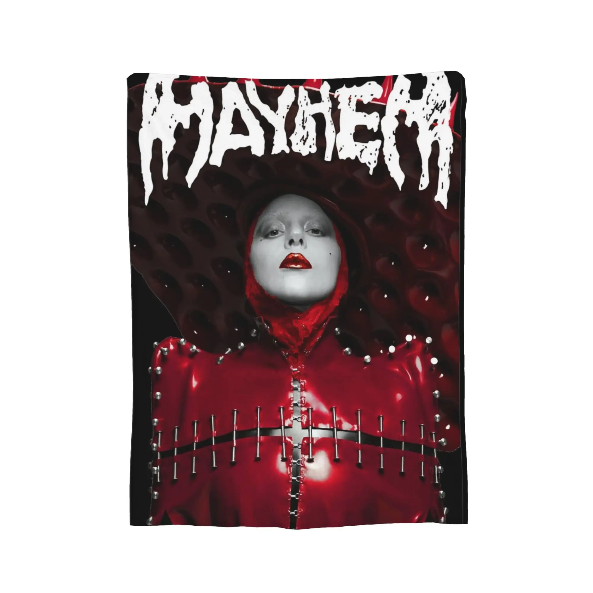 Lady Gaga Mayhem Abracadabra  Knitted Blankets Fleece Lady in Red  Super Warm Throw Blankets for Bed Bedspread