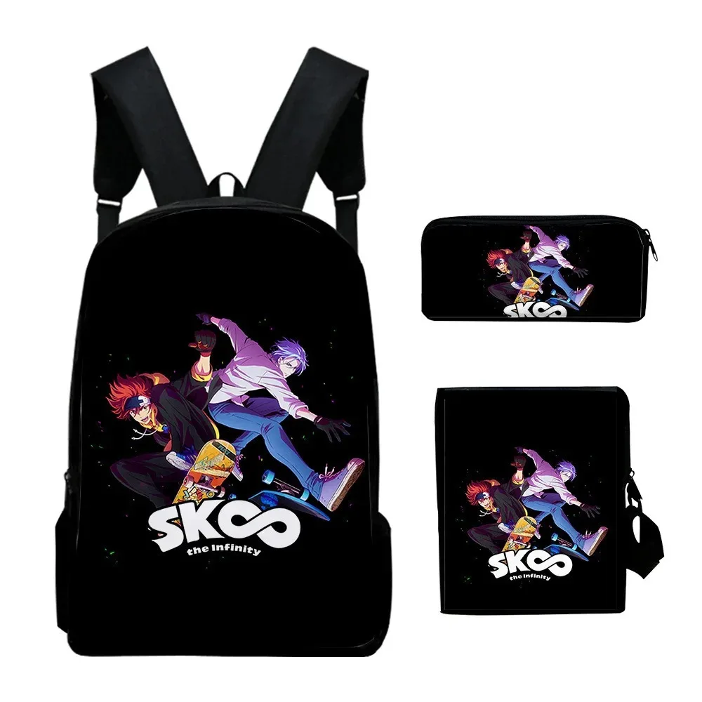 Sk8 the infinite 3d backpack printing,3pcs/set,for school,laptop,laptop,backpack,shoulder bag,case