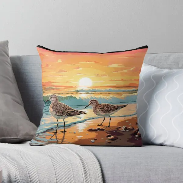 Sandpipers Secrets  Printing Throw Pillow Cover Office Bed Car Throw Fashion Decor Comfort Hotel Pillows not include One Side